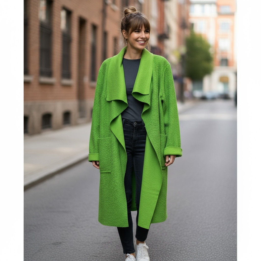 LINEN & COTTON HOUSE - Vente Manteau – femme - VESTE BOUCLETTE MATIERE RESPONSABLE + SIZE  35122 85