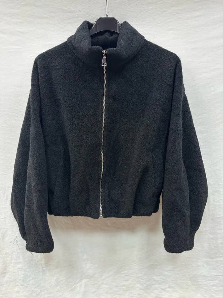 Mimi & Gogo - Wholesale Jacket - Women's - Felted Jacket With Zip @11890_VeZipFeutree4