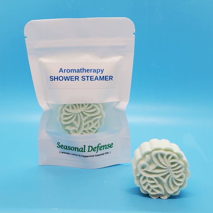 "Seasonal Defense" Aromatherapy Shower Steamer for wholesale by Allini Handcrafted Soap