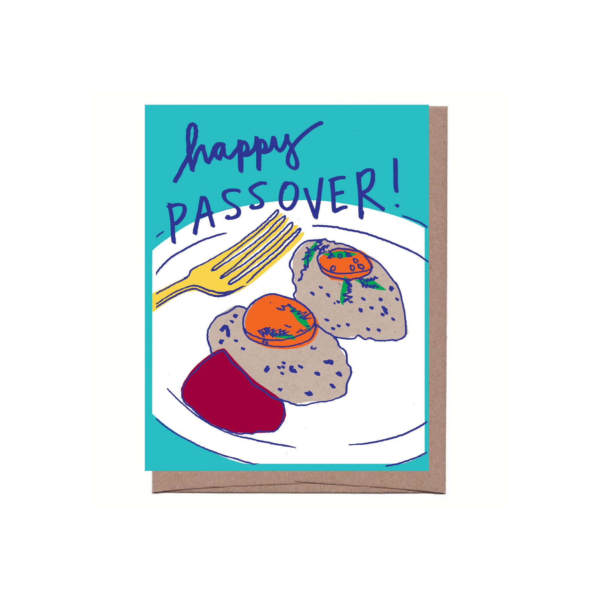 La Familia Green - Wholesale Passover Card - Gefilte Fish Passover Greeting Card