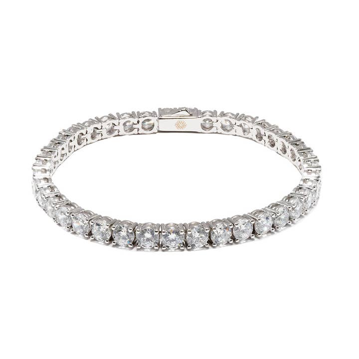 Silver Tennis Bracelet Chain (5MM) for wholesale by Twistedpendant