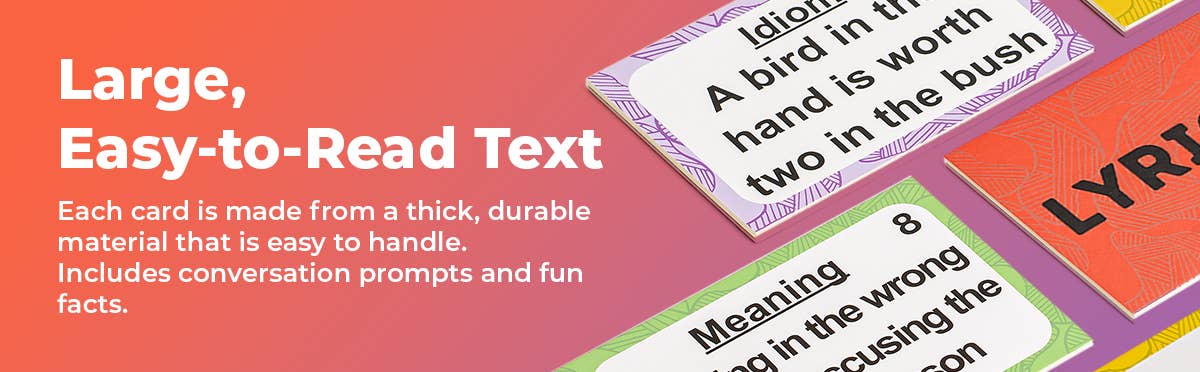 Assistex - Wholesale Card Game - Matching Memory Card Games, 2in1 Lyric and Idiom for Seniors5