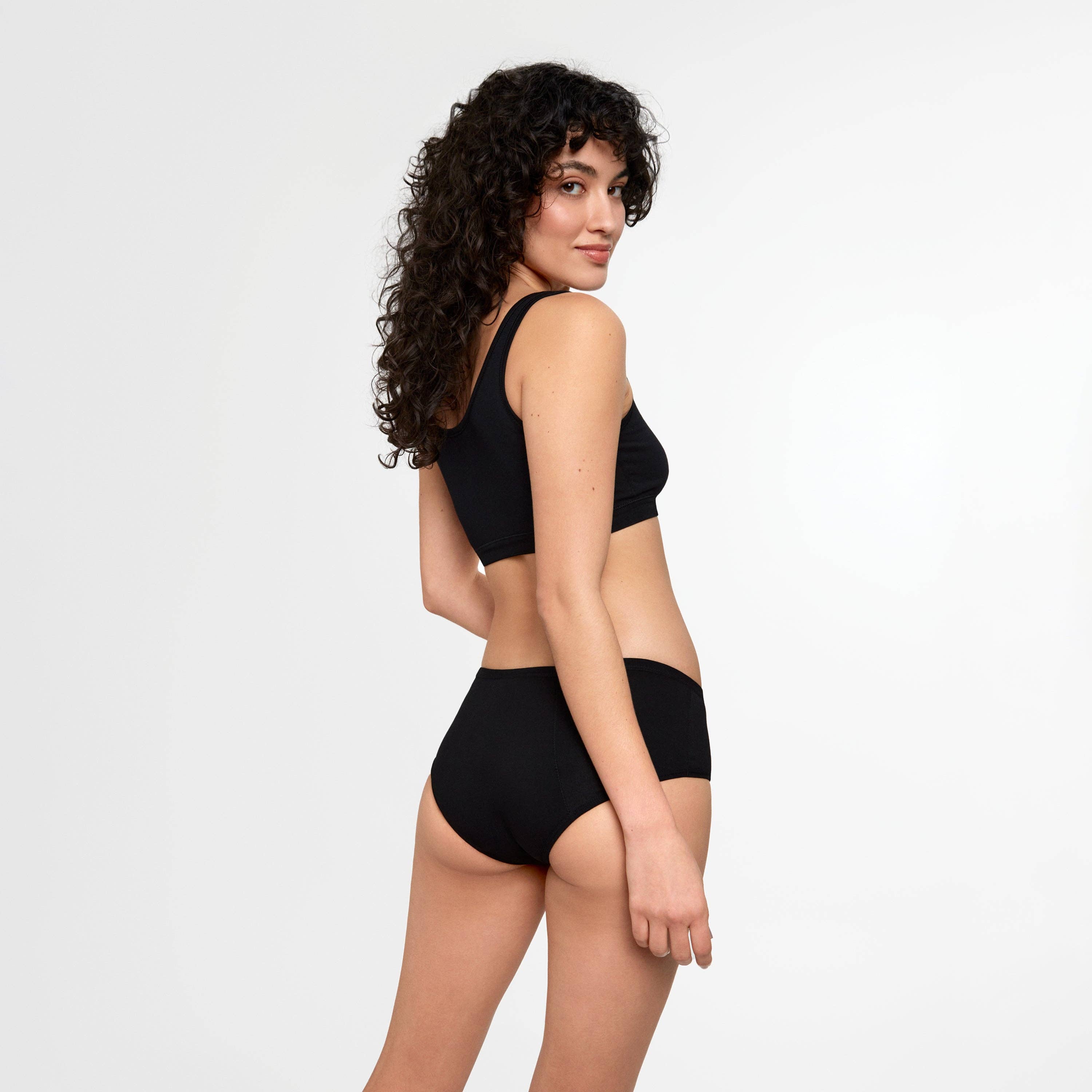noir LENE - Culotte menstruelle classique en coton pour flux abondants en vente sur Faire3
