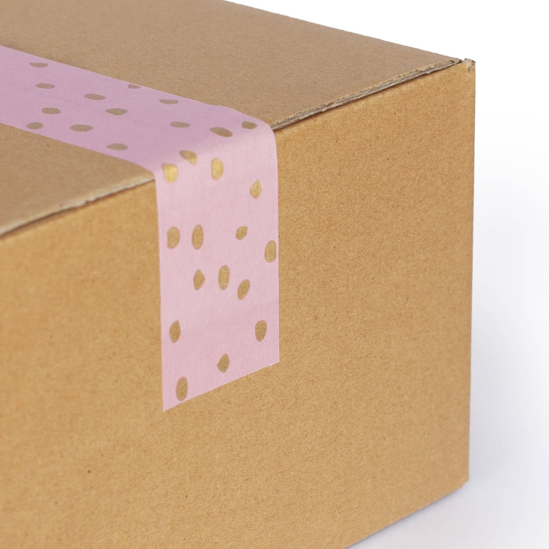 Packplan - Wholesale Tape - Pink tape with gold polka, Packaging tape1