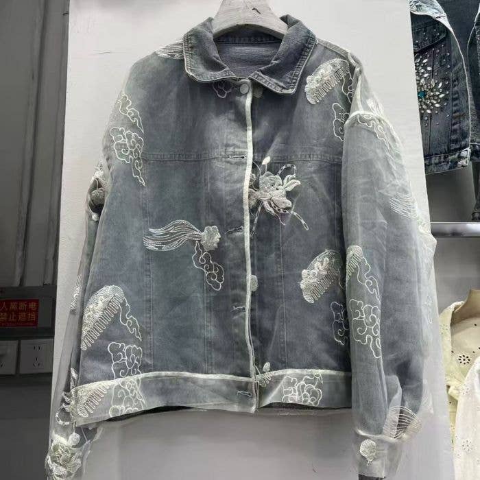 PEACH ACCESSORIES – wholesale Denim jacket – Women's – Cloud Veil Denim Jacket DNM099