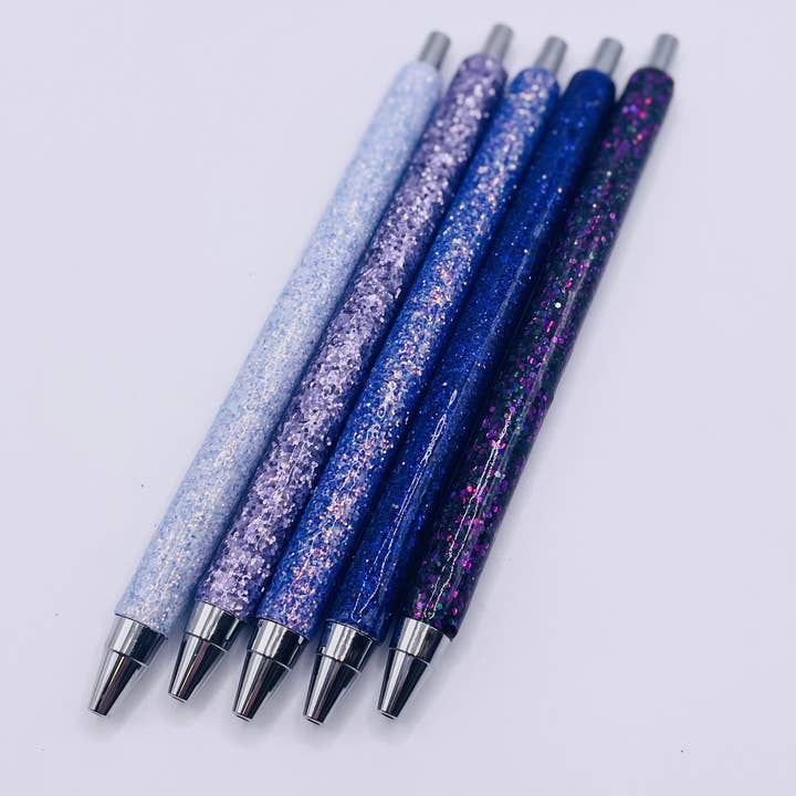 Purple Glitter Gel Pen Pack for wholesale by Mountain Laurel Designs Co