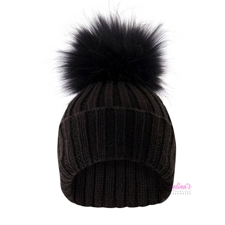Gorros Pom Pretos por atacado de Melina's Bowtique