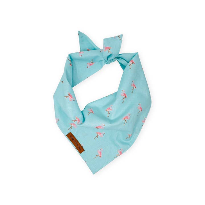 Mini Flamingo Dog Bandana for wholesale by Cuddl