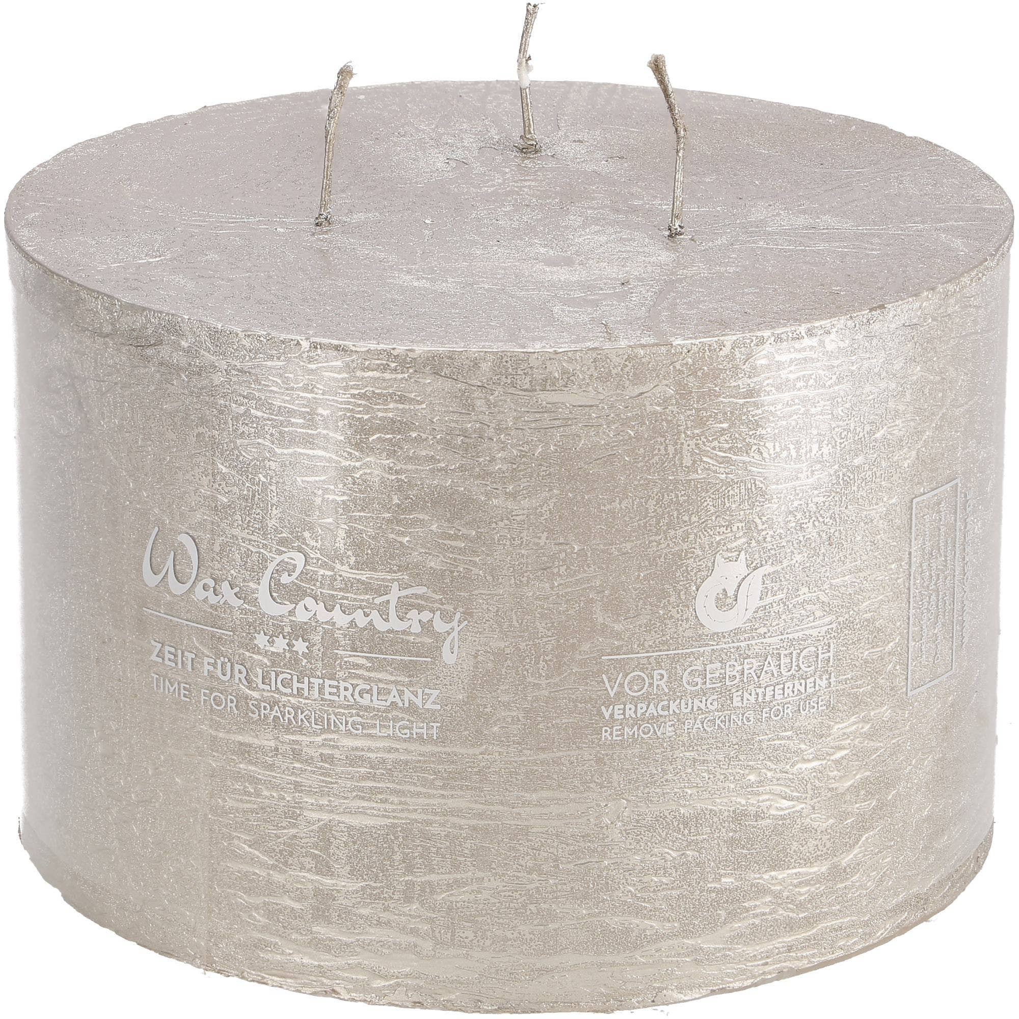 Vosteen - Wholesale Pillar Candle - Country 3-wick wax, H/D 100/150 mm, metallic Ch0