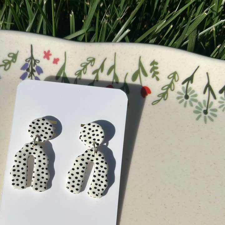 Polka Dot Polymer Clay Earrings for wholesale by Miss Mattie Bleu's