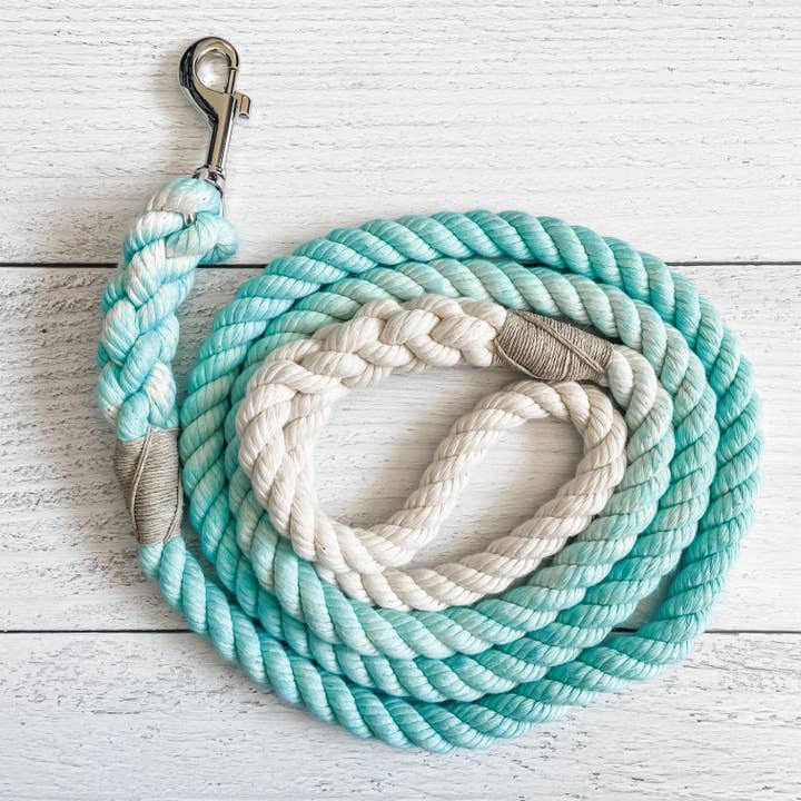 Downtown Dog - Wholesale Pet Leash - Dog - Aquamarine Dog Leash // Cotton Rope Lead
