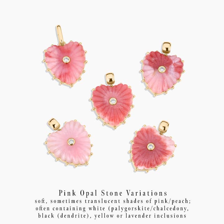 THATCH - Wholesale Pendant/Charm Necklace - Malene Pink Opal Clip Necklace