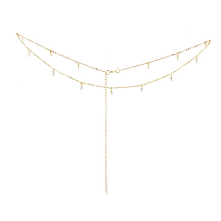 Corrente de barriga de pérola Alina por atacado de Sahira Jewelry Design