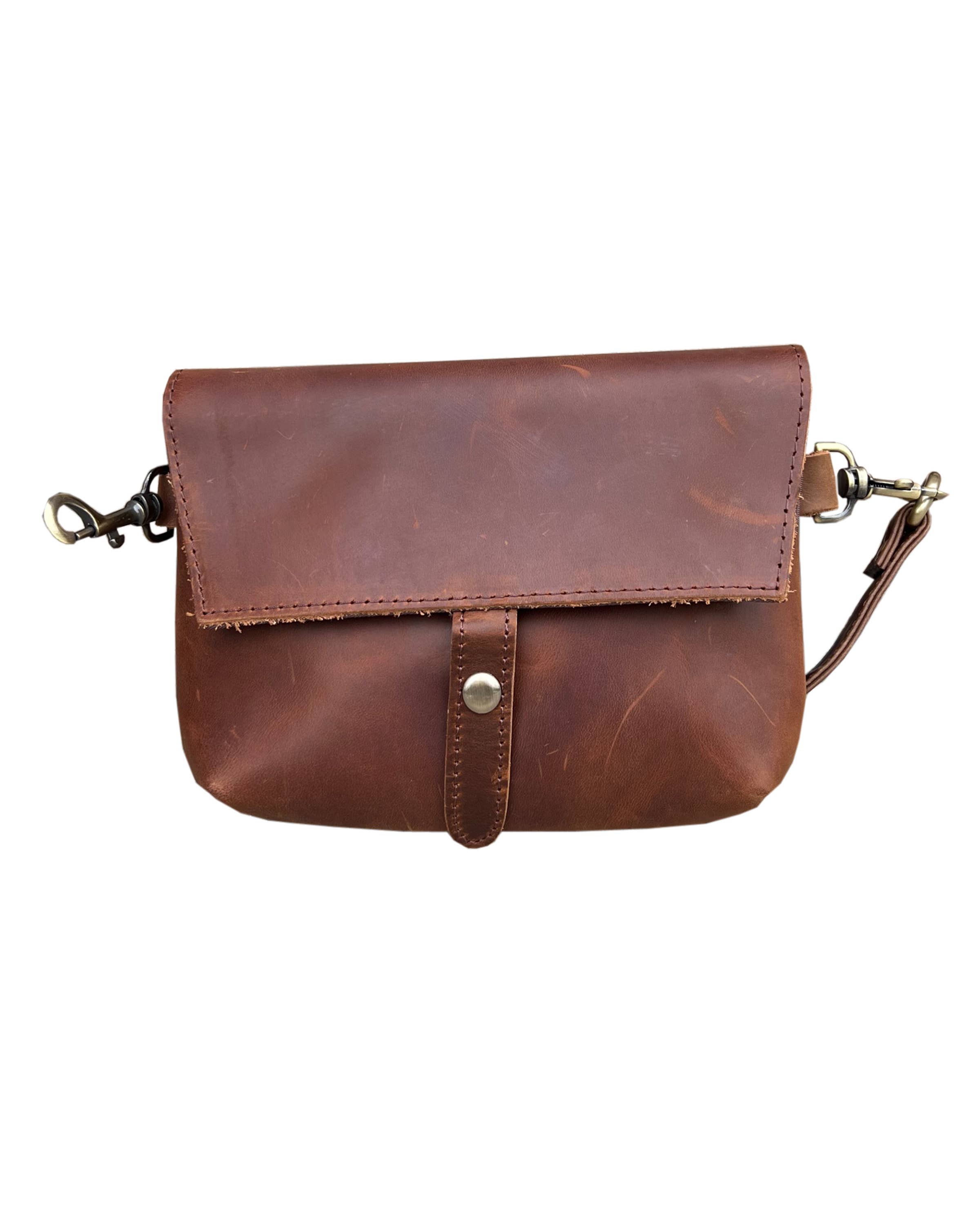 Roma Leathers, Inc. - Wholesale Crossbody Bag - Women's - W022S crazy horse genuine leather crossbody0