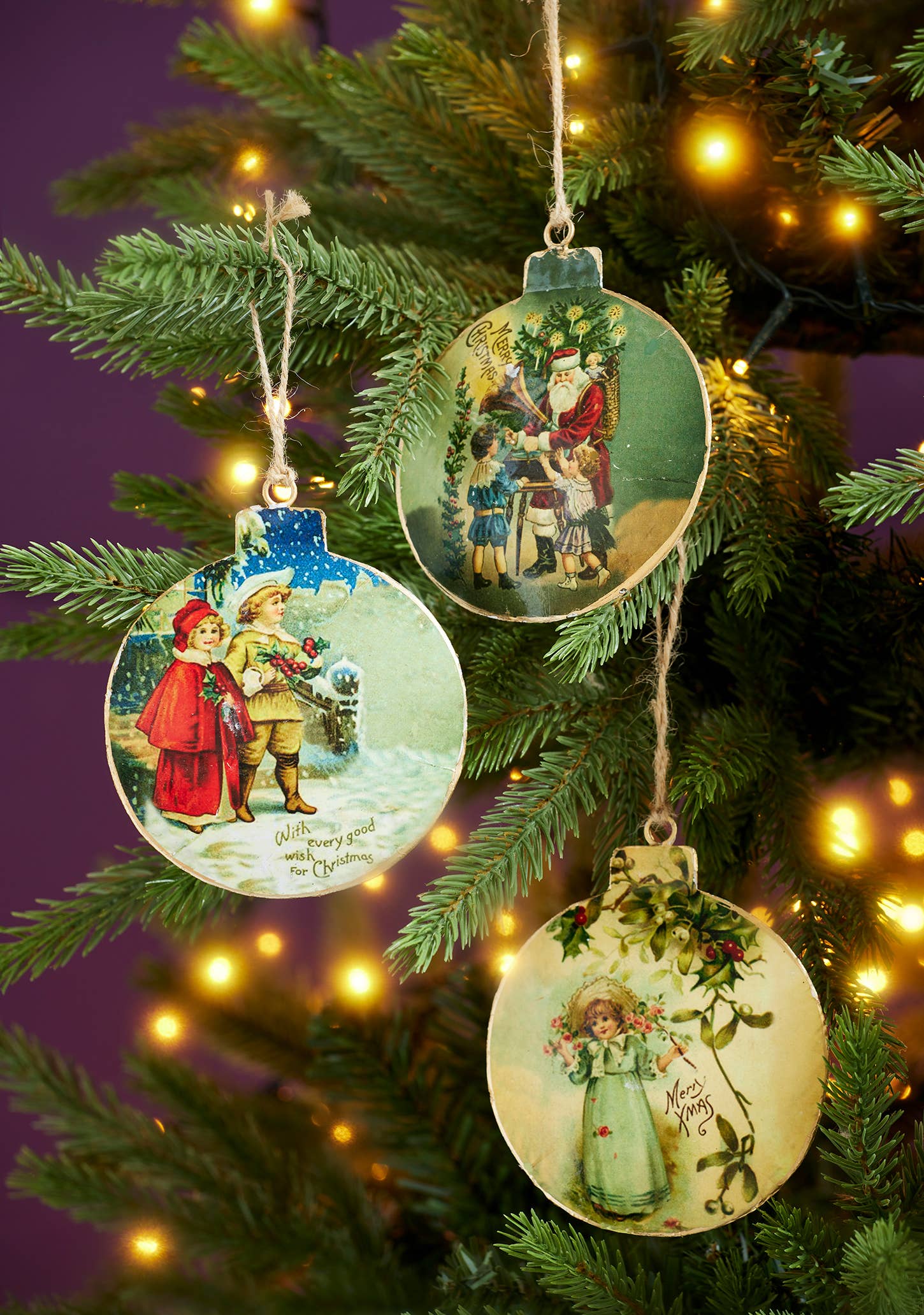 Namaste – wholesale Christmas decoration – Vintage Tin Christmas Decoration1