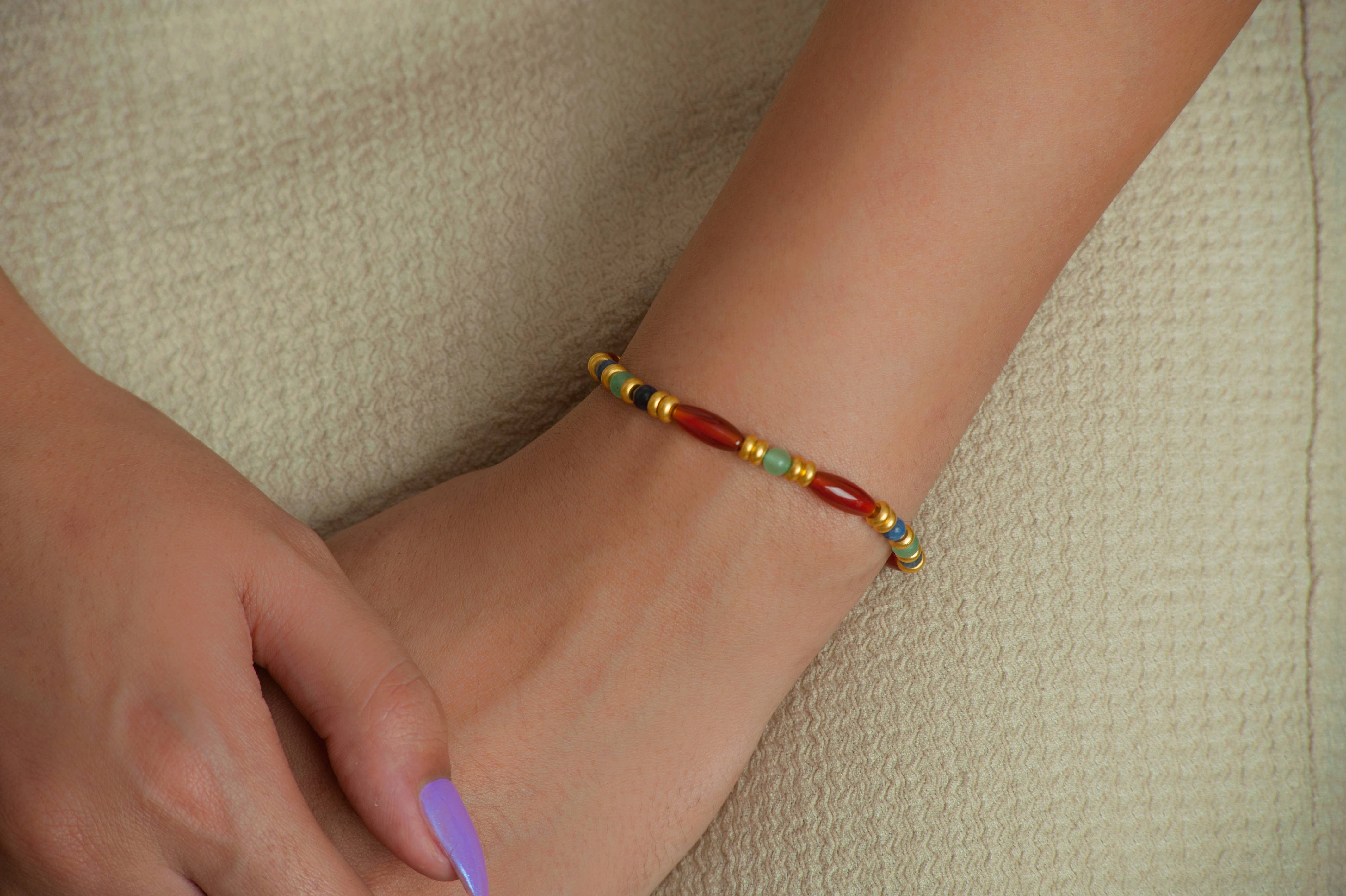 Discoveries, Inc. - Wholesale Beaded Bracelet - Cleopatra Carnelian Beaded Bracelet - Egyptian Inspired3