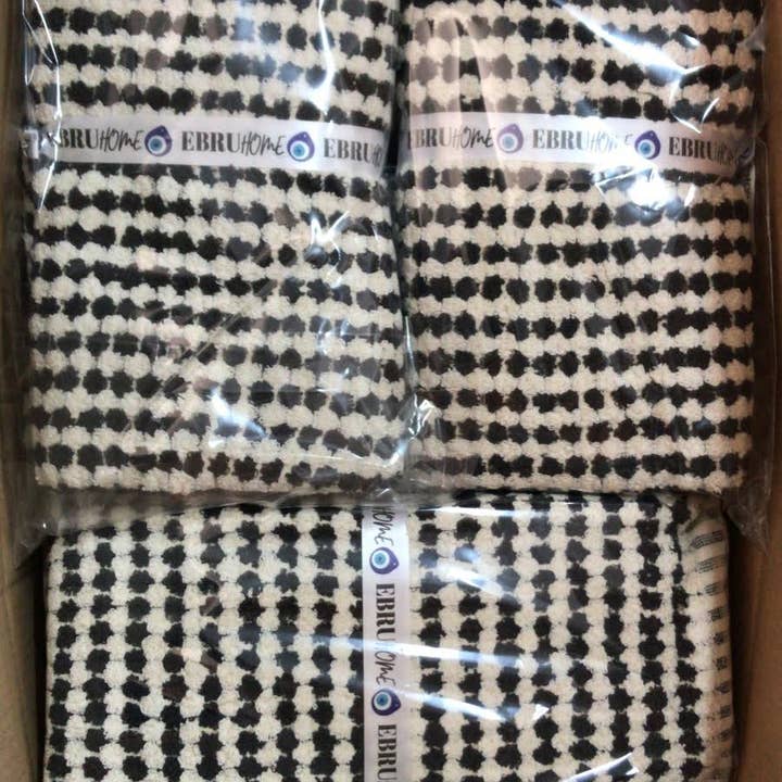 Bath Towels, Organic Turkish Cotton Pom Pom Towels 32x59" for wholesale by EBRU Home