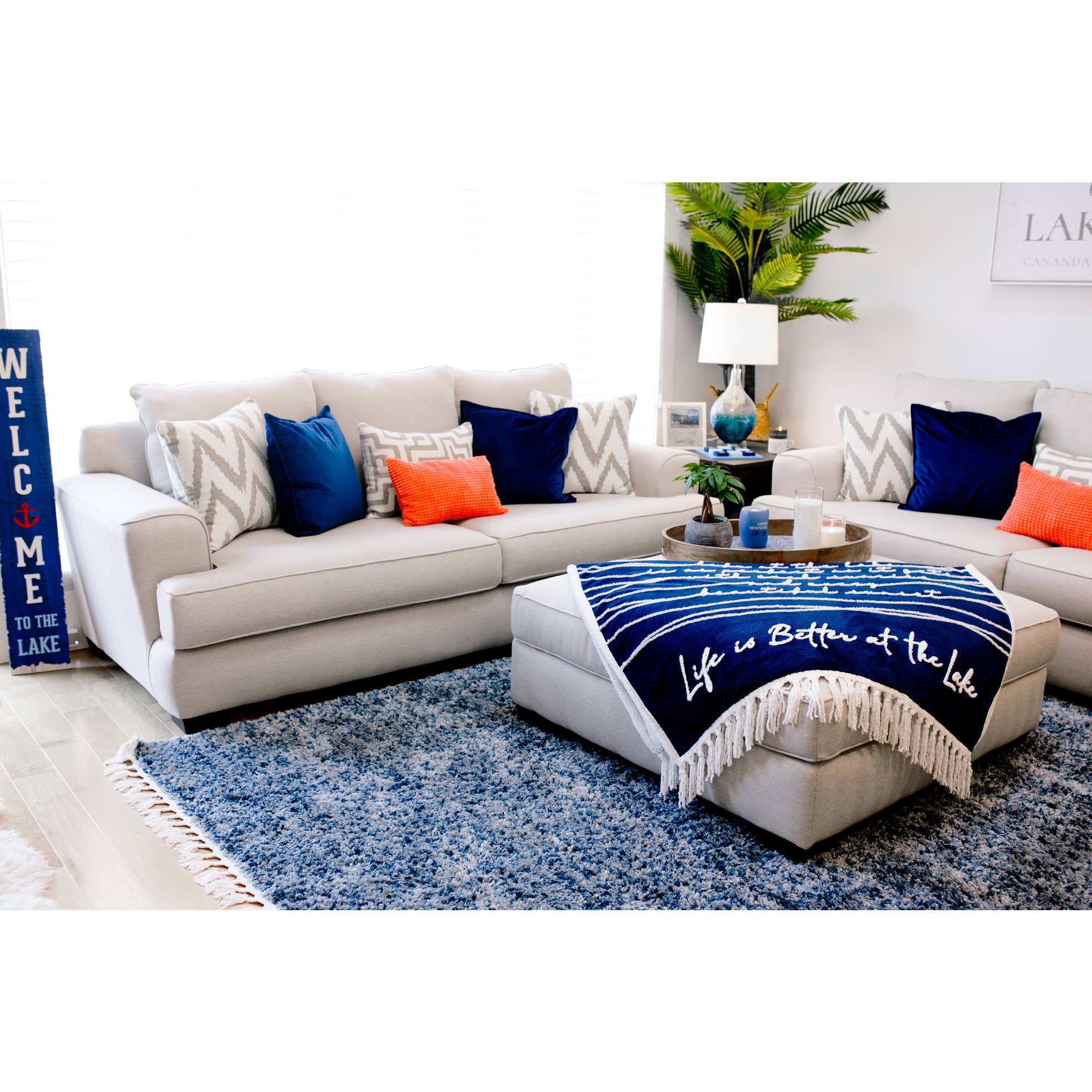 Pavilion - Vendita all'ingrosso Cartelli - Targa in legno Welcome to the Lake - 48"4