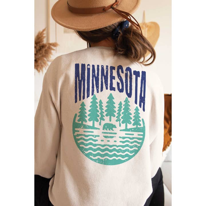 A. BLUSH CO - Wholesale Graphic Sweatshirt - Women's - BACK MINNESOTA Graphic Sweatshirt2