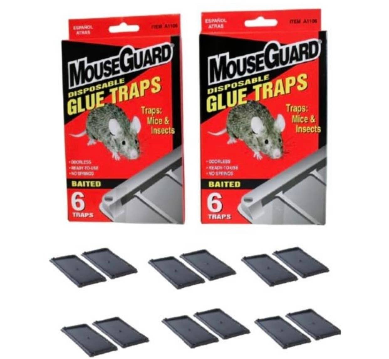 St. Louis Wholesale LLC - Wholesale Animal Repellent - Mouse Traps-CTR Mouseguard- 6 Baited Odorless Traps0