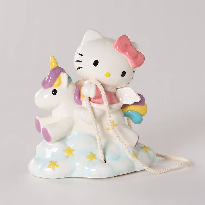Hola Kitty Unicornio Sueños Jardín Columpio para venta al por mayor de Blue Sky Clayworks