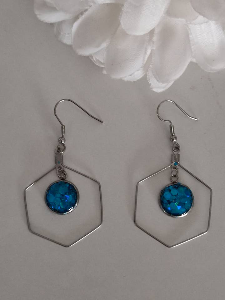 RESIN STONE EARRINGS for wholesale by catsplatayresina