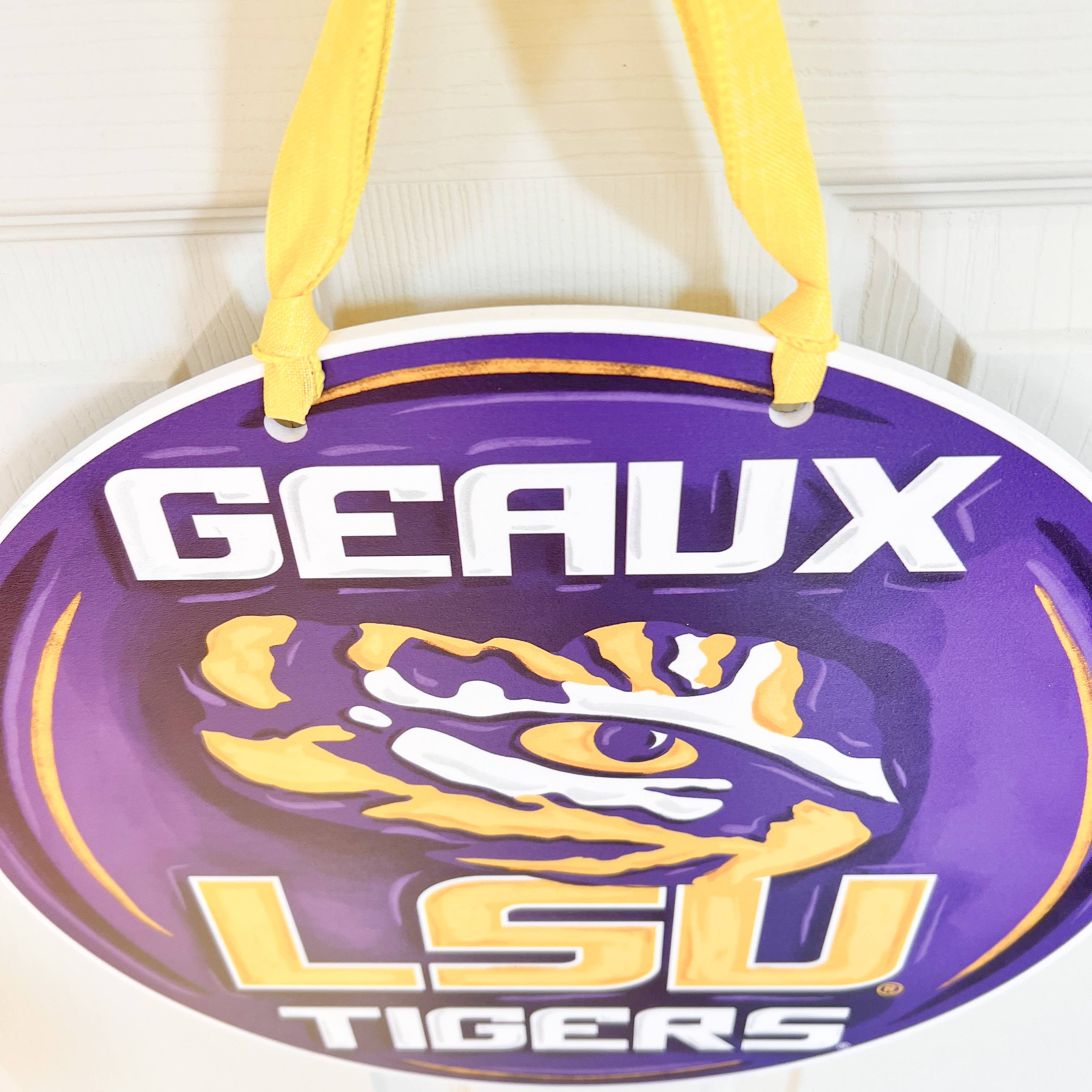 Home Malone - Wholesale Door Hanger - LSU Purple + Gold Door Hanger Geaux Tigers2