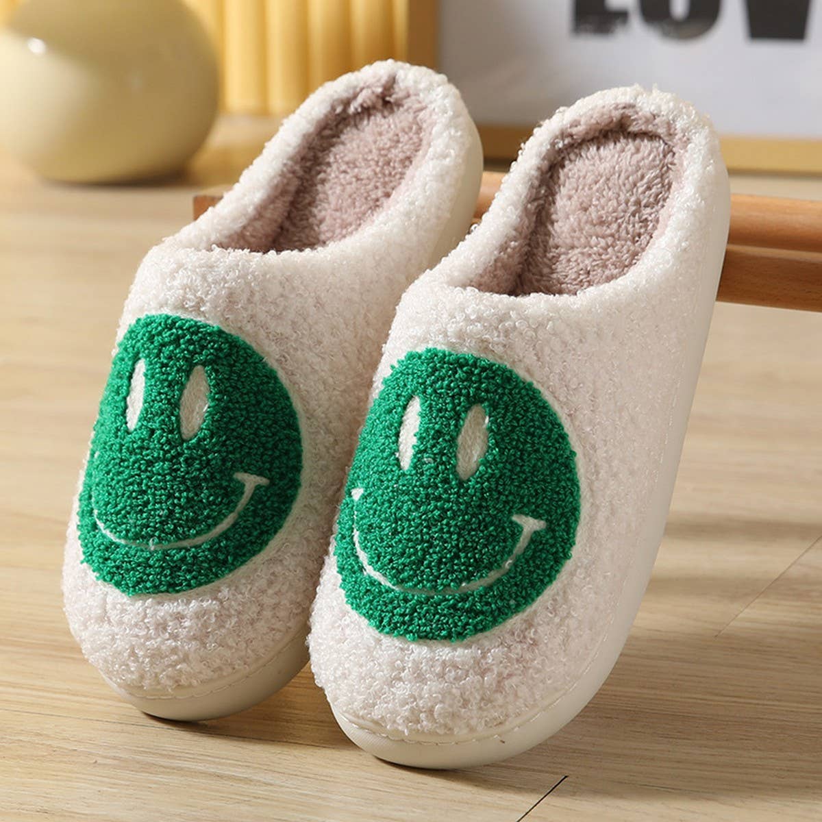ACCITY - Wholesale Slippers - Women's - Cute Cartoon Smiling Face Fabric Slippers_CWSHS02547