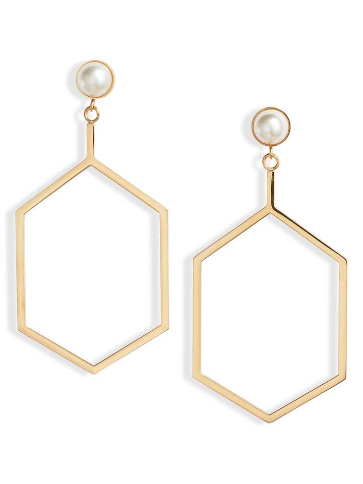 Boucles d'oreilles pendantes en forme ouverte pour la vente par Knotty Accessories