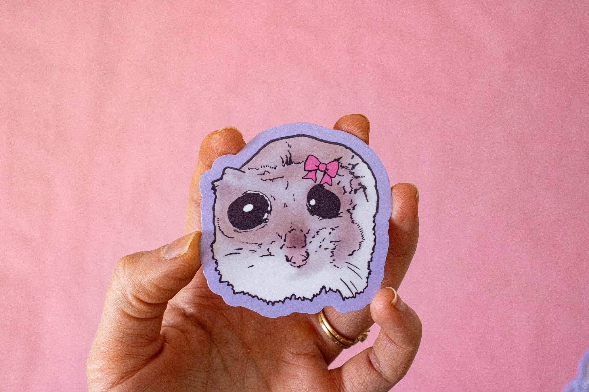 Doctor Scribble - Wholesale Sticker - Rat With Bow Meme Vinyl Sticker3