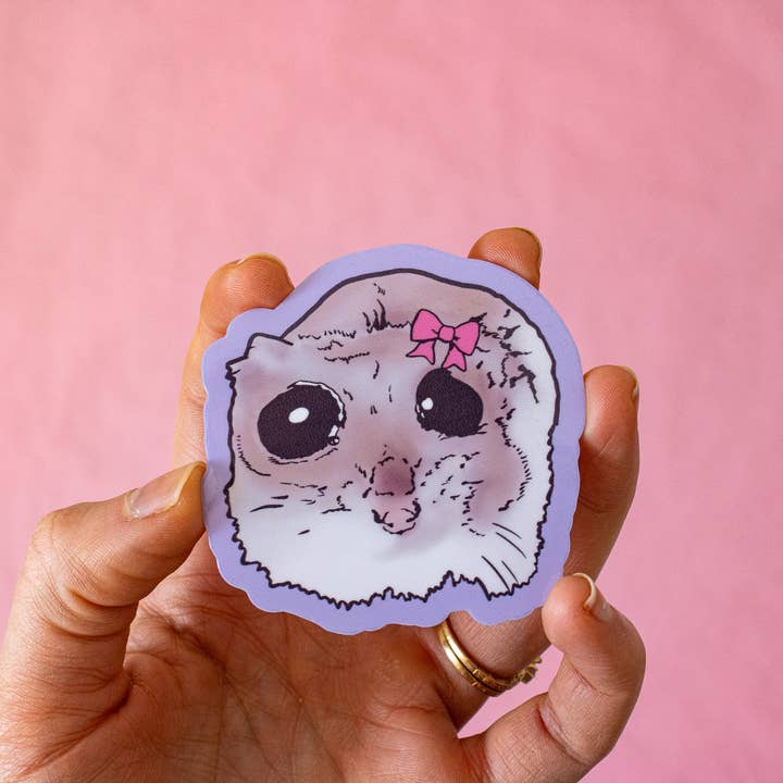 Doctor Scribble - Wholesale Sticker - Rat With Bow Meme Vinyl Sticker3