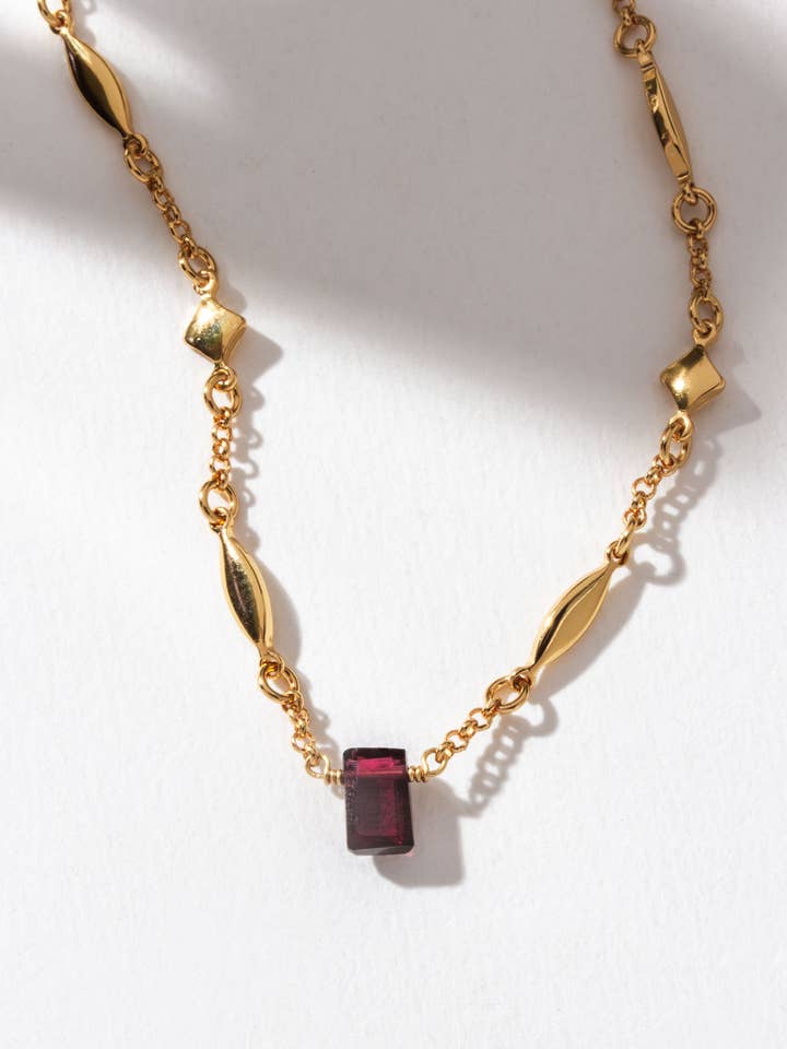 Prism Gems Birthstone Necklace - January for wholesale by Luna Norte