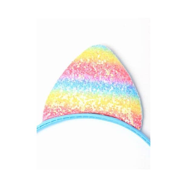 Inca UK - Wholesale Fashion Headband - Kids - Sparkly Rainbow Cat Ears On An Aliceband2