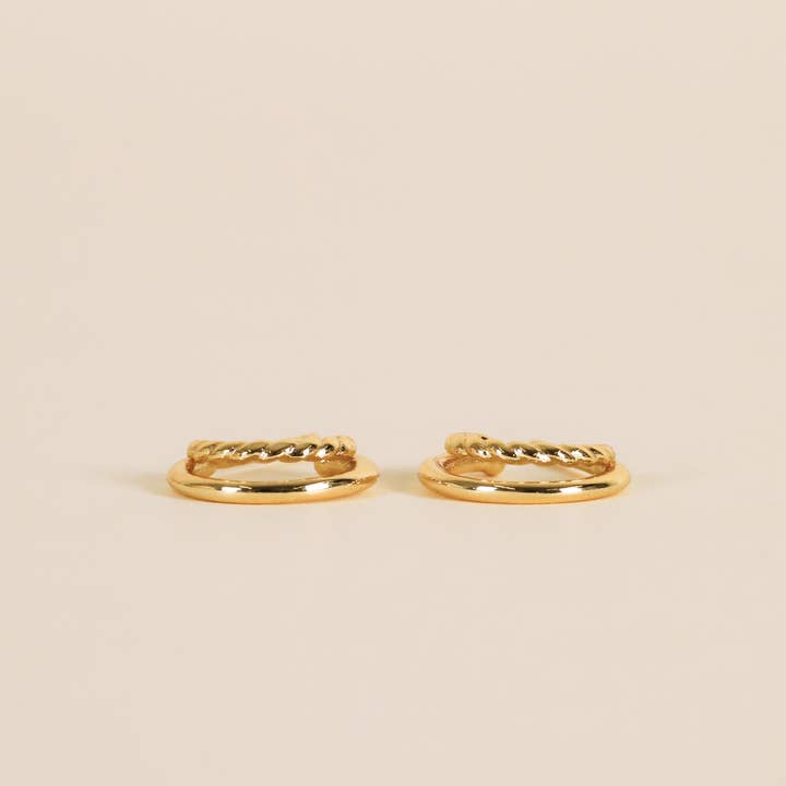 JaxKelly - Wholesale Hoop earrings - Gold Hoop - Double - Earrings4