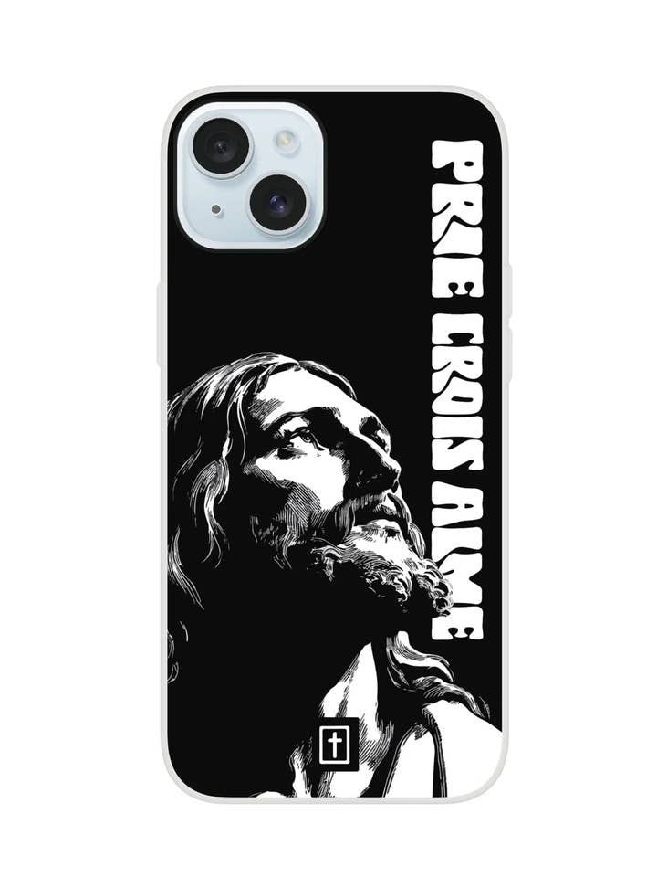 Custodia Cristiana Flessibile - Gesù - Prega Credi Ama - Iphone per la vendita all'ingrosso da parte di MokaMouse