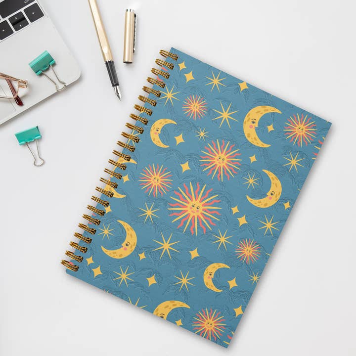 Lucid Moon Studio, LLC - Wholesale Notebook - Sun and Moon Eco-Friendly Spiral-Bound Notebook