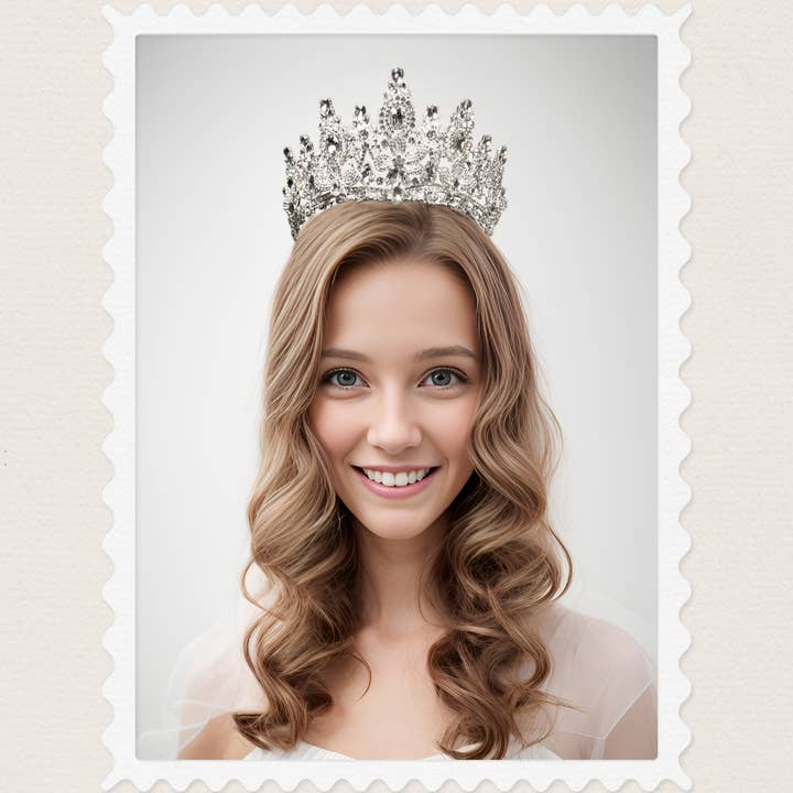 Happy Dream Gifts - Wholesale Party Hat/Crown - Silver Crown Queen Headband, Hair Jewelry Accessories Tiara
