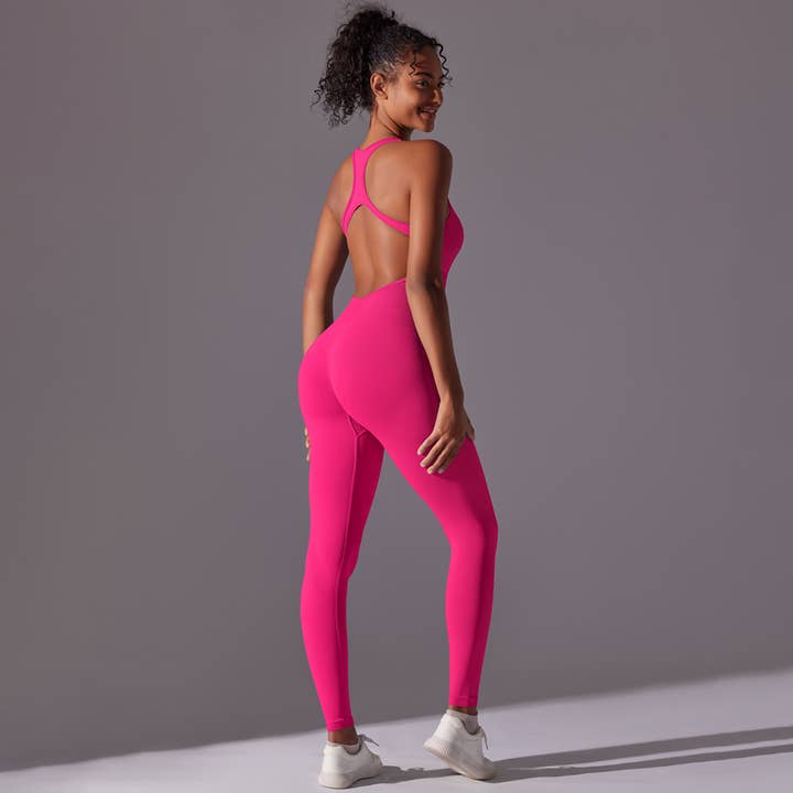 Women Seamless Women's I-Back Tight Yoga Sport Jumpsuit for wholesale by Sodalemon