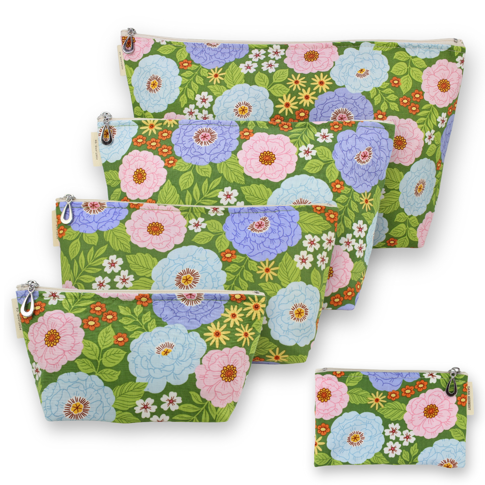 Dana Herbert – bolsa de maquilhagem e cosméticos por atacado – Conjunto de Bolsas de Maquilhagem - S, M, L, XL + Moeda (Poupe $4,75)17