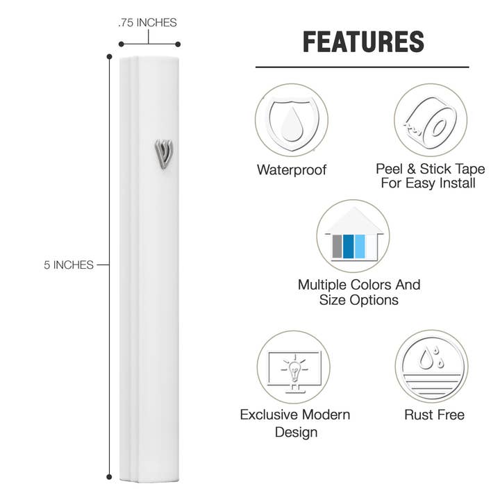 A&S Mezuzot - Vente Décorations de table - Étui Mezouza en aluminium31