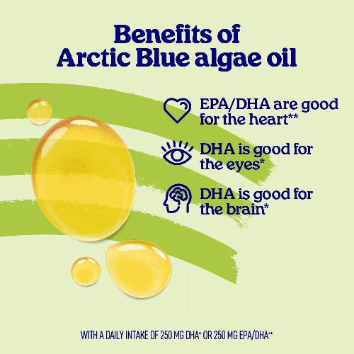 Arctic Blue - Wholesale Oral Supplement/Vitamin - DHA and EPA High Dosed Algae Oil - Vegan (150 ml bottle)3