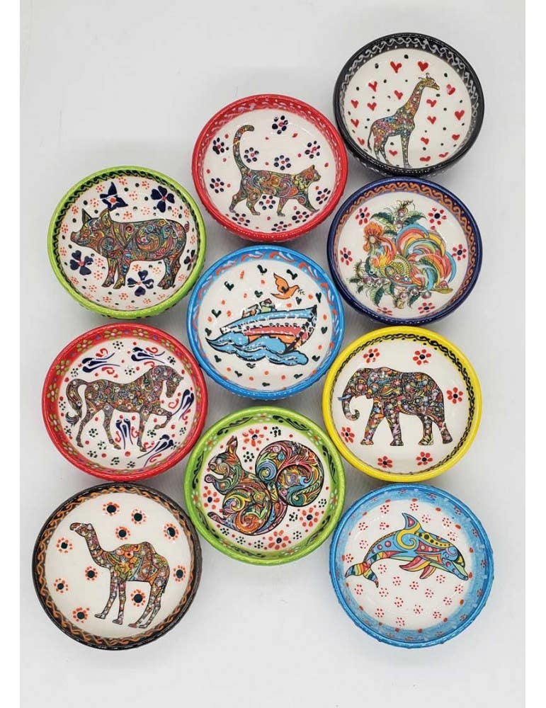 Natto USA - Wholesale Decorative Plate/Dish/Bowl - Animal Garden 3" Bowls Discontinued Style2
