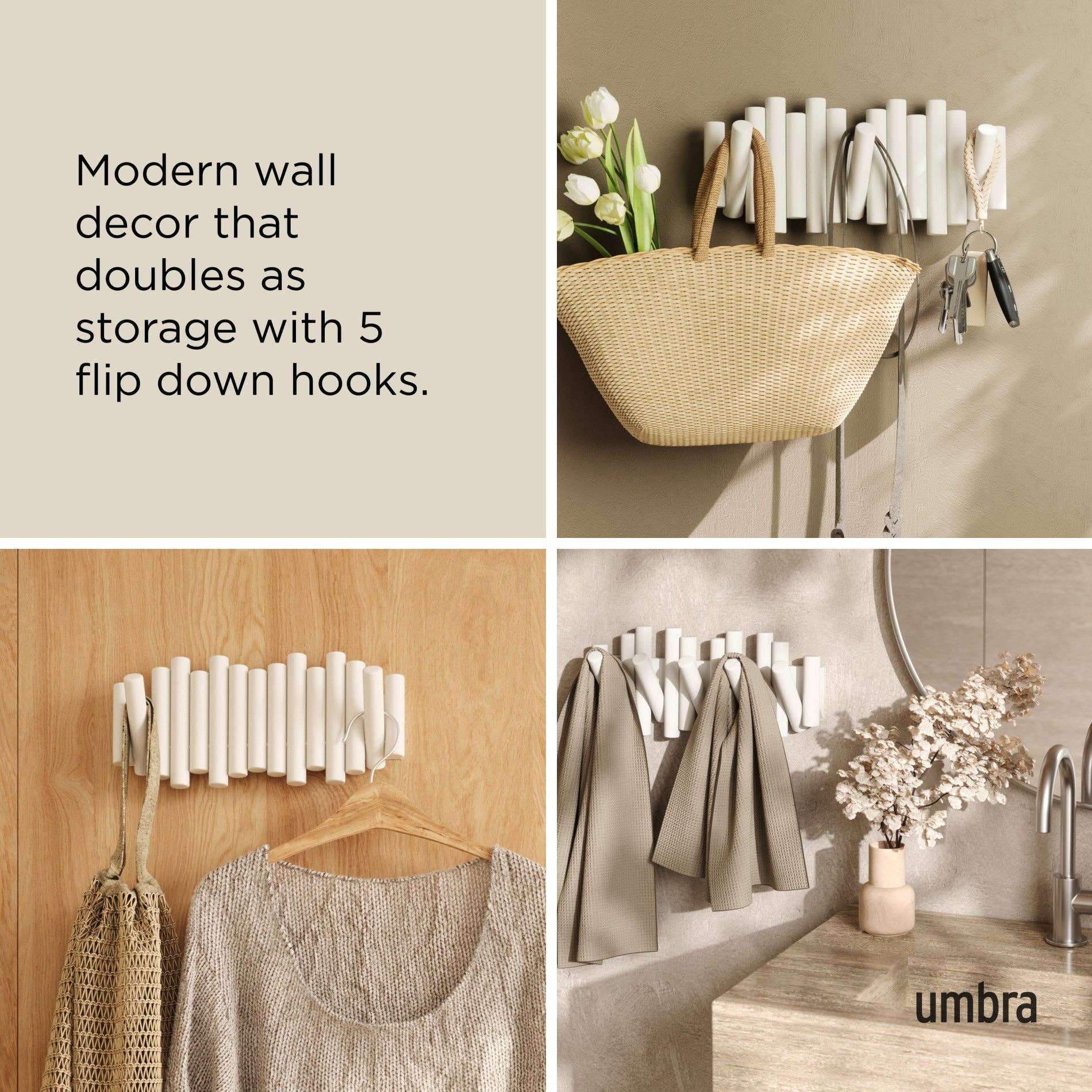 Umbra - Wholesale Wall Hook - Picket Wall-Mounted Coat Rack Rail Hook31