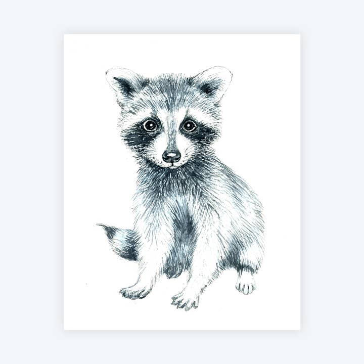 Baby Racoon Konst Tryck för wholesale av Elena Markelova Arts