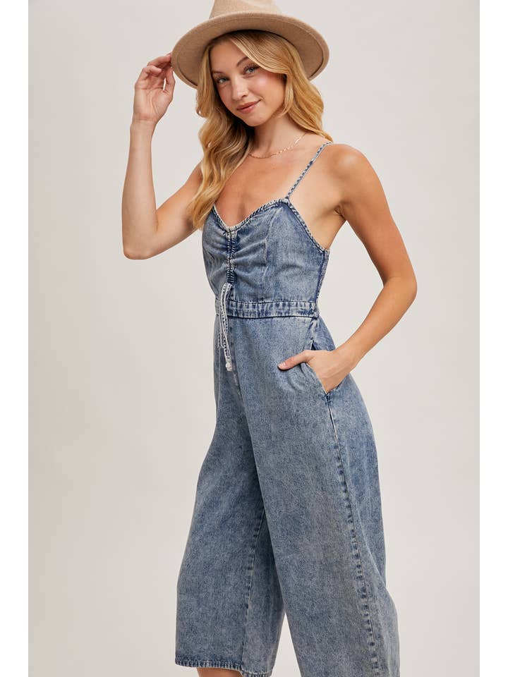 Bluivy - Vente Combinaison – femme - COMBINAISON EN JEAN DÉLAVÉ À L'ACIDE6