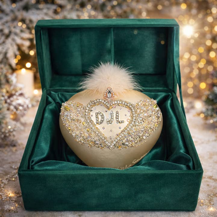 THE HEIRLOOM MONOGRAM HEART for wholesale by Natalie Sarabella LLC