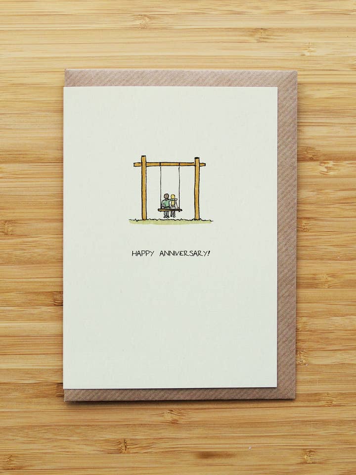 Anniversaire Swing - Carte d'Amour Simple et Mignonne pour la vente par RossJDesigns