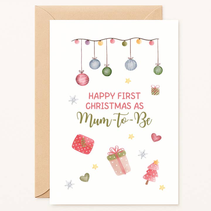 Festlig Glad Första Jul som Blivande Mamma Kort för wholesale av Printarelle