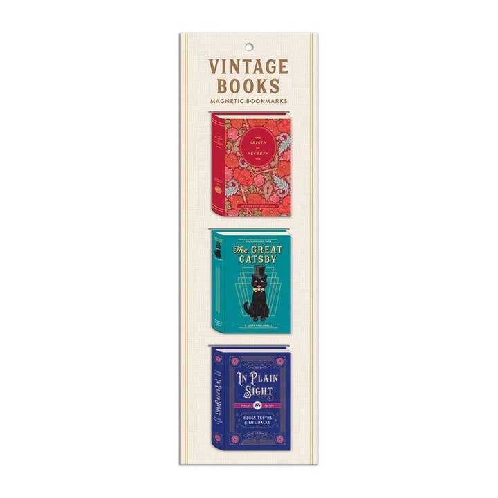 Abrams & Chronicle Books – wholesale Bookmark – Vintage Books Shaped Magnetic Bookmarks (Bookmark)