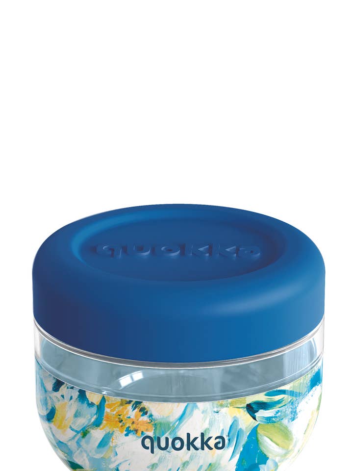MS FOOD CONTAINER WITH SILICONE COVER BUBBLE BLUE PEON2 for wholesale by QUOKKA